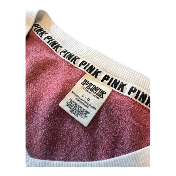 Victoria’s Secret PINK Varsity Long Sleeve Jersey Top Logo Women’s Large - Picture 4 of 5